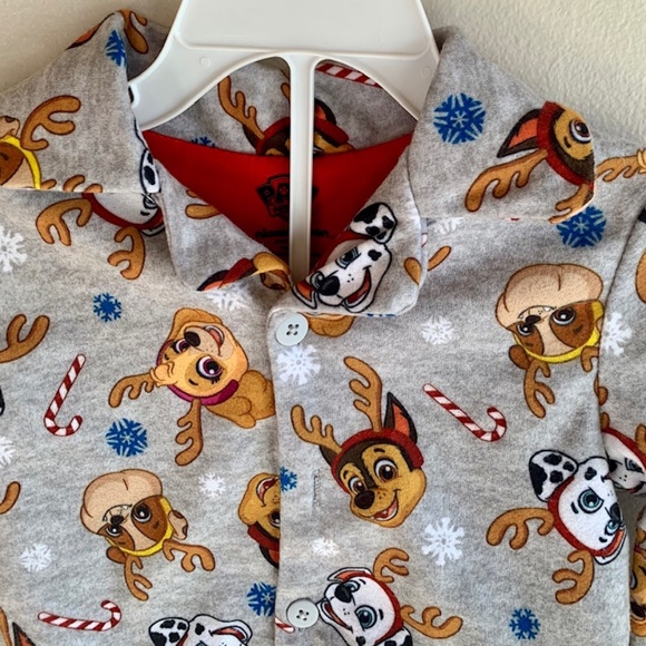 PAW PATROL Toddler Boy's Christmas Flannel Pajamas SIZE 2T NWT - Picture 2 of 6